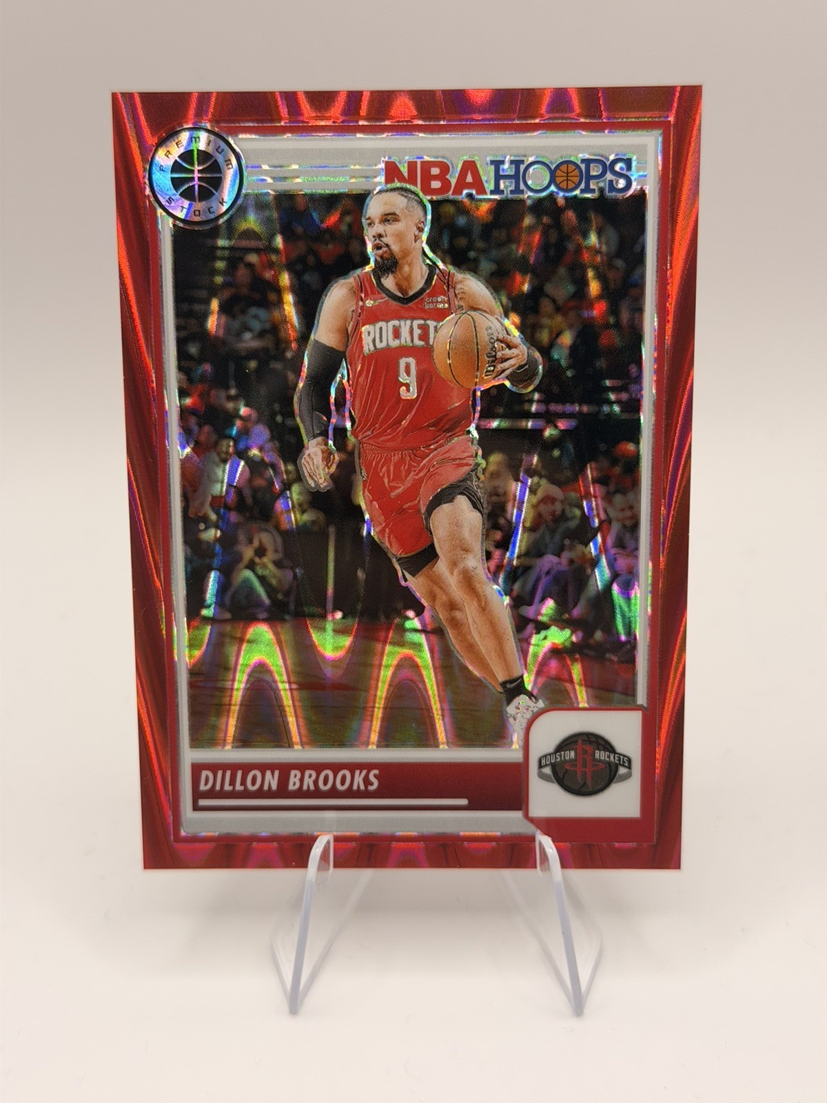 2023-24 Panini Nba Hoops Premium Stock Dillon Brooks #264 Red Seismic Prizm /199