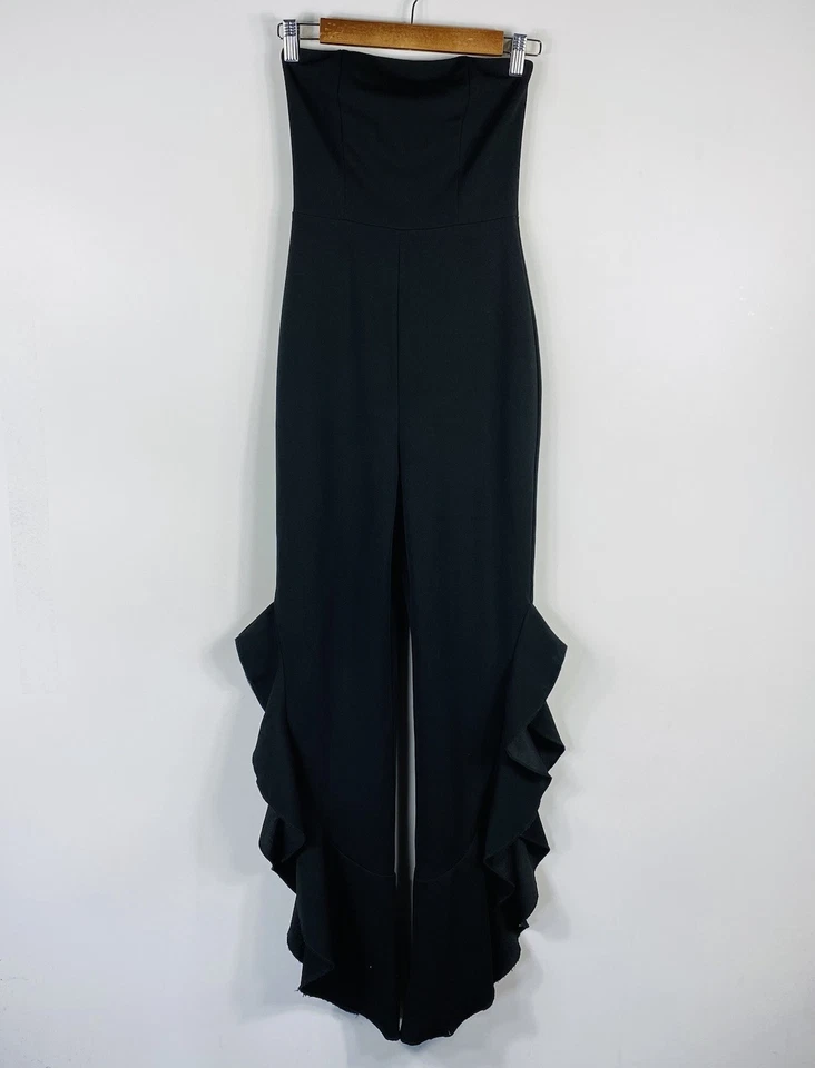 Mono Lulus Talla XS After Midnight Sin Tirantes Volantes Pierna Negro Fiesta Evento Foto 3 de 4