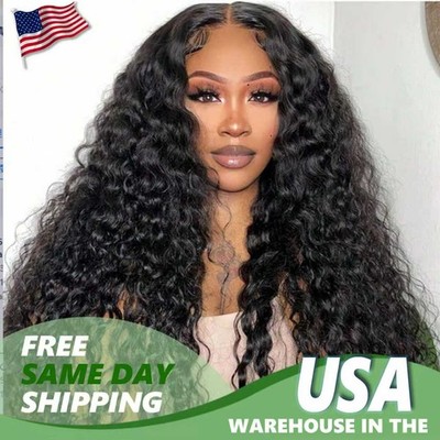 5x5 Water Wave Transparent Lace Wigs 250% Denssity Natural Color Wigs Human Hair
