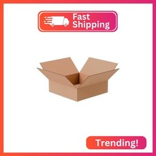 The Boxery 10"x10"x3" Corrugated Shipping Boxes 25-Pack