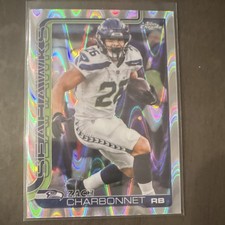 Topps Chrome 2023 Zach Charbonnet Seattle Seahawks Card #279 Wave Parallel