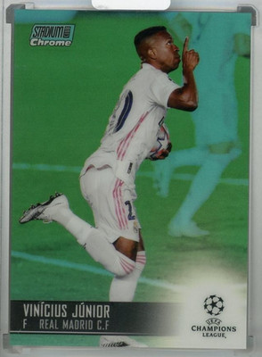 2020-21 Vinicius Junior Topps Stadium Club Chrome UEFA Aqua /199