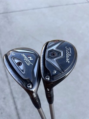 Titleist 816 H1 25° 915H1 21° Hybrids LH Stiff Graphite Diamana Headcovers LOOK!