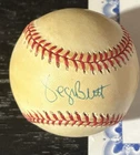 GEORGE BRETT AUTOGRAPHED BASEBALL W/COA KANSAS CITY ROYALS HALL OF FAMER