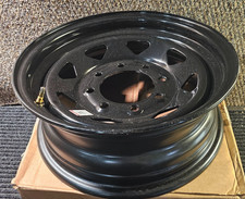 Qty 1 Tredit Black Delta Steel Trailer Wheel Rim 16x6 8x165.1 Max Load 4480 Lb