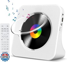 Gueray CD Player Portable Bluetooth Desktop CD Player for Home with Timer Bui