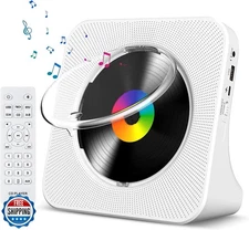 Gueray CD Player Portable Bluetooth Desktop CD Player for Home with Timer Bui