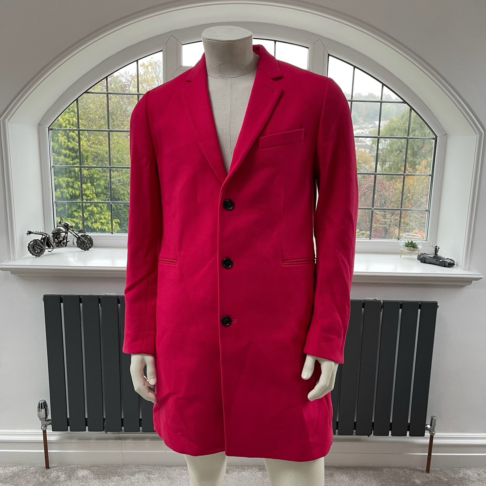 Paul Smith PS Single Breasted Wool Over Coat Jacket Size Medium - RRP £692 BNWT