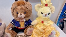 Disney UniBEARsity Beauty and the Beast Fauve & Rouge Rose Plush Set 2pcs