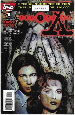 The X Files #1 TOPPS COMIC BOOK FOX Fox TV Mulder Scully 1995 numbered edition