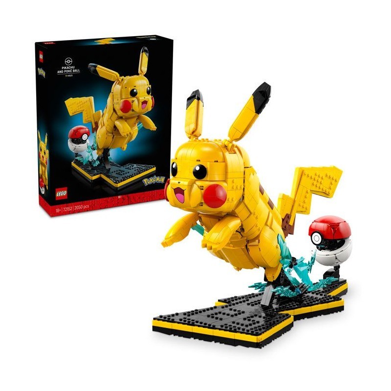 LEGO Pokémon 72152 Pikachu Objet Déco Salon Défi Construction Week-end