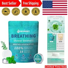 Friendly Shower Bombs 15 Pack - Eucalyptus Menthol Infused for Wellness