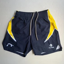 Turn Gymnastic Shorts Mens S Blue Yellow Elastic Drawstring Waist Tumbling NWT