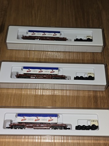 Märklin Z Scale Mini-Club 82270 Huckepackwagen “Sarotti” Piggyback Flat Cars...