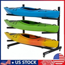 Adjustable Kayak Racks Storage Rack with Wheels for Garage Freestanding Kayak US