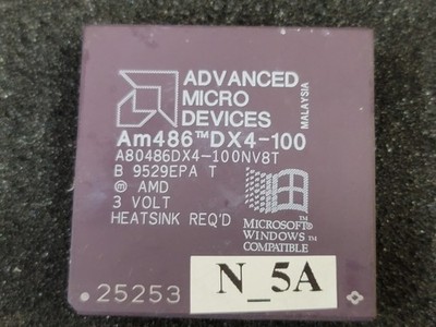 Am486 80486 DX4 100MHz 3V CPU tested working for DOS Retro Gaming Tested #N5A