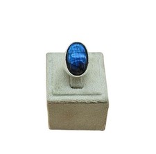 Atemberaubender 925 Silber Overlay Natur Halbedelstein Designer Herren Ring