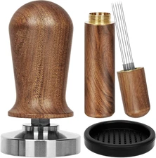 51Mm Espresso Tamper Set, 30 Lb Consistent Pressure Calibrated Coffee Tamper wit