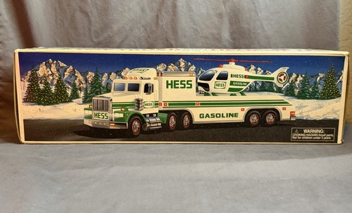 1995 Hess Truck & Helicopter Set w/ Original Box – Untested – As‑Is