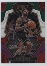2022 Panini Select Premier Level Green White Purple Prizm Paul George #116 1l7t