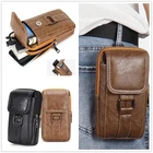 Men's Leather Belt with Holster Clip Wallet Pouch Phone Case For iPhone/Samsung