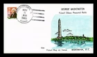 US COVER WASHINGTON MONUMENT FIRST CLASS PRESORT RATE FDC VAN HAND COLORED