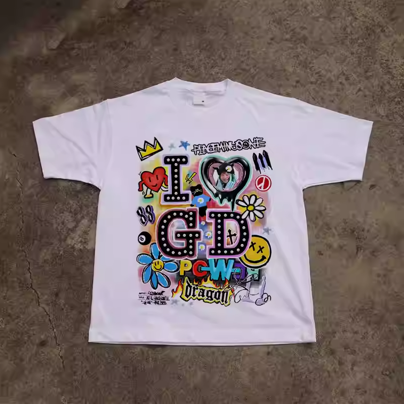 G-DRAGON GRAFFITI DIGITAL T-SHIRT KPOP JERSEY ÜBERMENSCH WORLD