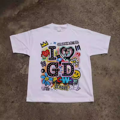 G-DRAGON GRAFFITI DIGITAL T-SHIRT KPOP JERSEY ÜBERMENSCH WORLD