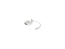 C2G 8IN MINI DISPLAYPORT TO VGA ADAPTER CONVERTER MALE TO FEMALE ACTIVE WHITE -
