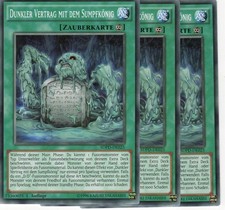 yugioh 3x Dunkler Vertrag mit dem Sumpfkönig SDPD-DE025 COMMON 1AUFLAGE DEUTSCH