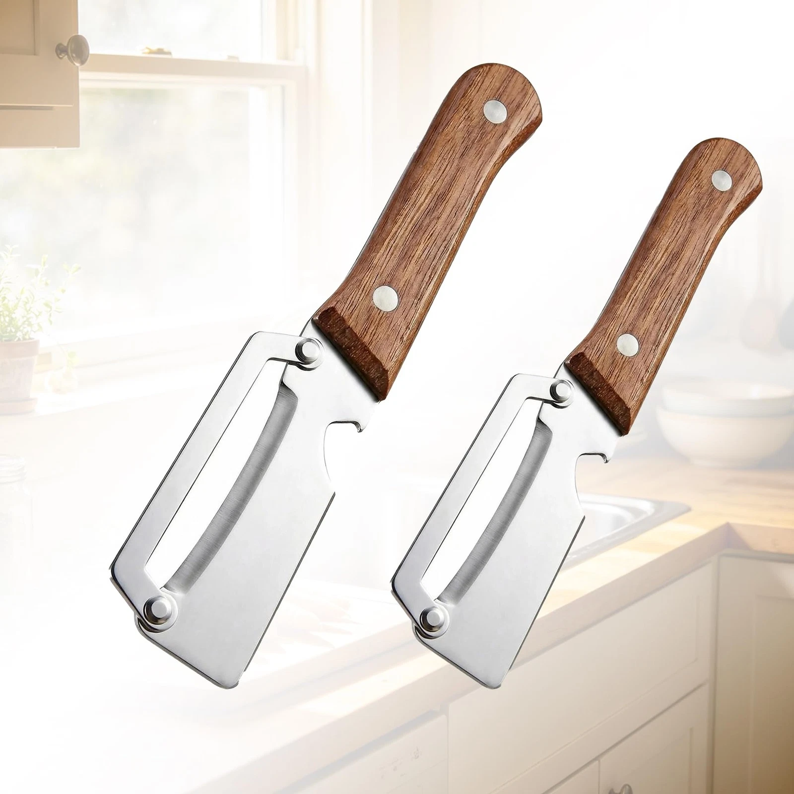Multifunctional Premium Vegetable Peeler with Wooden Handle, Stainless Steel ...
Opens in a new wind