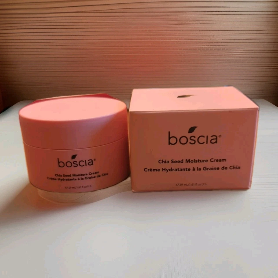 Crema hidratante de semillas de chía Boscia 1,61 oz / 47,59 ml | Nueva caja abierta | Hidratante vegana Foto 3 de 4