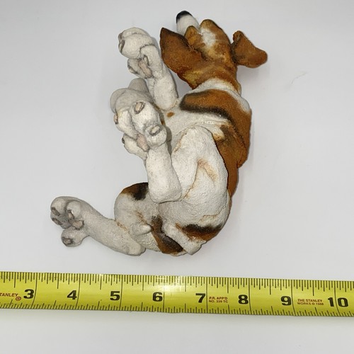 Jack Russell 2003 statuetta sdraiata dipinta a mano e scolpita a parte una razza #70037 - Foto 14 di 14
