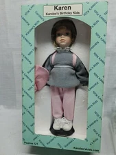 Karolee Birthday Kids Doll - Karen - Collectible Doll, Porcelain.15" tall 