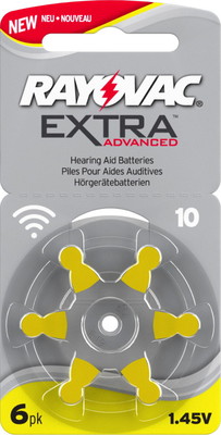 6 Rayovac 4610 Extra Advanced Typ 10 / PR70 Hörgerätebatterien im 6er Blister