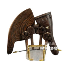 Wenge Wood Violin Parts Set 4/4 ShellInlay Tailpiece Endpin Peg Chinrest