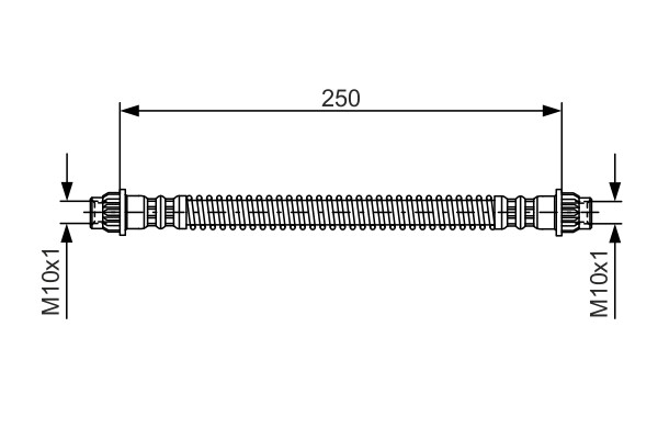 1 987 476 947 BOSCH Brake Hose for CITROËN,FIAT,LANCIA,PEUGEOT
