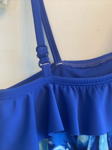 Justice Girls Kids Blue Bathing Suit Swimsuit One Piece Swimwear Mermaid Size 7 - Picture 6 of 6