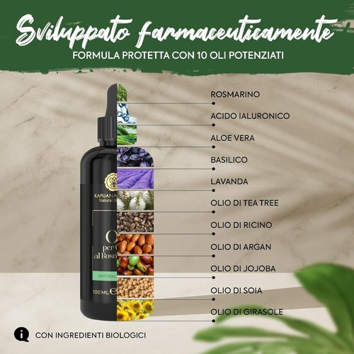 Olio di Rosmarino Per Capelli e Cuoio Capelluto Arricchito 100ml + BIOTINA - Imagen 4 de 9