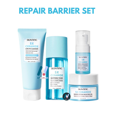 SET 4: SKINTIFIC Repair Barrier Anti-Aging 5X Ceramide Acne Collagen Antioxidant