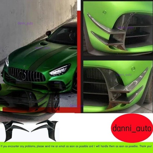 Divisores de aletas laterales de parachoques delantero para Mercedes Benz AMG GTR 16-19 fibra de carbono - Imagen 1 de 6