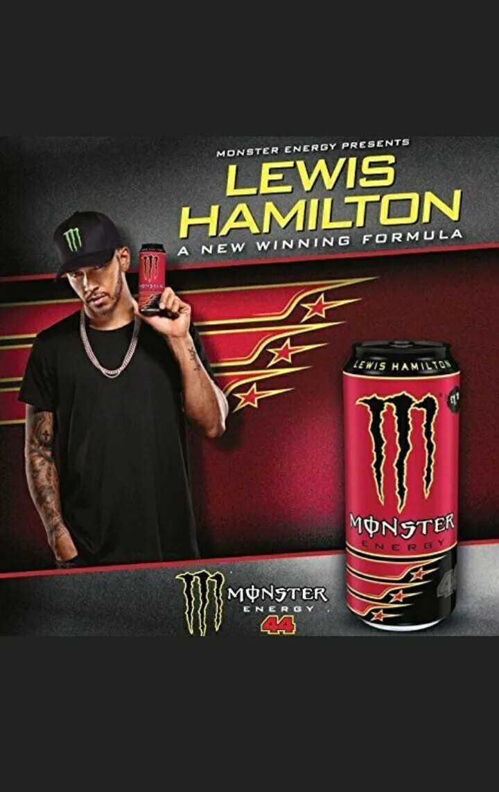 12 MONSTER Energy Drink Juice LEWIS HAMILTON #44 Edición Limitada 16.9 Rock Star