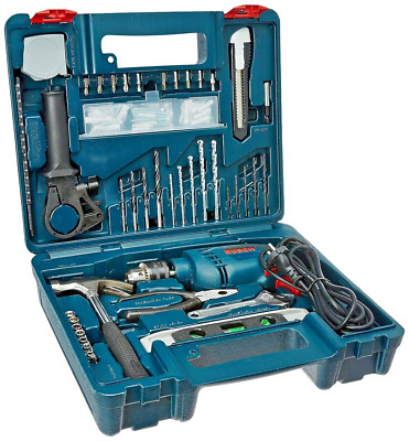 Bosch GSB 600 RE 13mm 600 Watt Corded Smart Drill Kit (Silver)