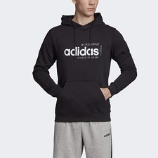 adidas 188794 Mens Brilliant Basics French Terry Hoodie Black Size Small