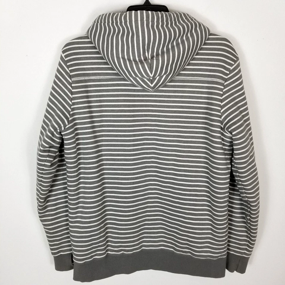 Chaqueta con capucha forrada de piel O'Neil para hombre a rayas talla M gris con capucha cremallera Foto 4 de 4