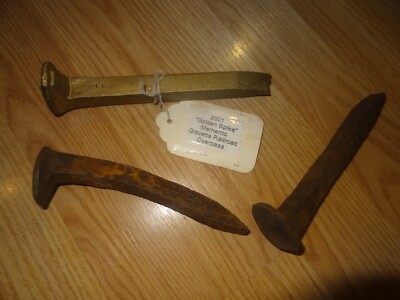 Lot of 3 Railroad Spikes **Gravette Arkansas Overpass Completion 2001**