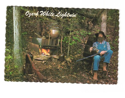 Ozark White Lightnin' - A New Batch of Liquid Gold VTG Postcard Unposted 4x6