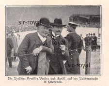 Komiker Bender & Steidl - Radrennbahn Friedenau Berlin - 1903 ~8x7cm -