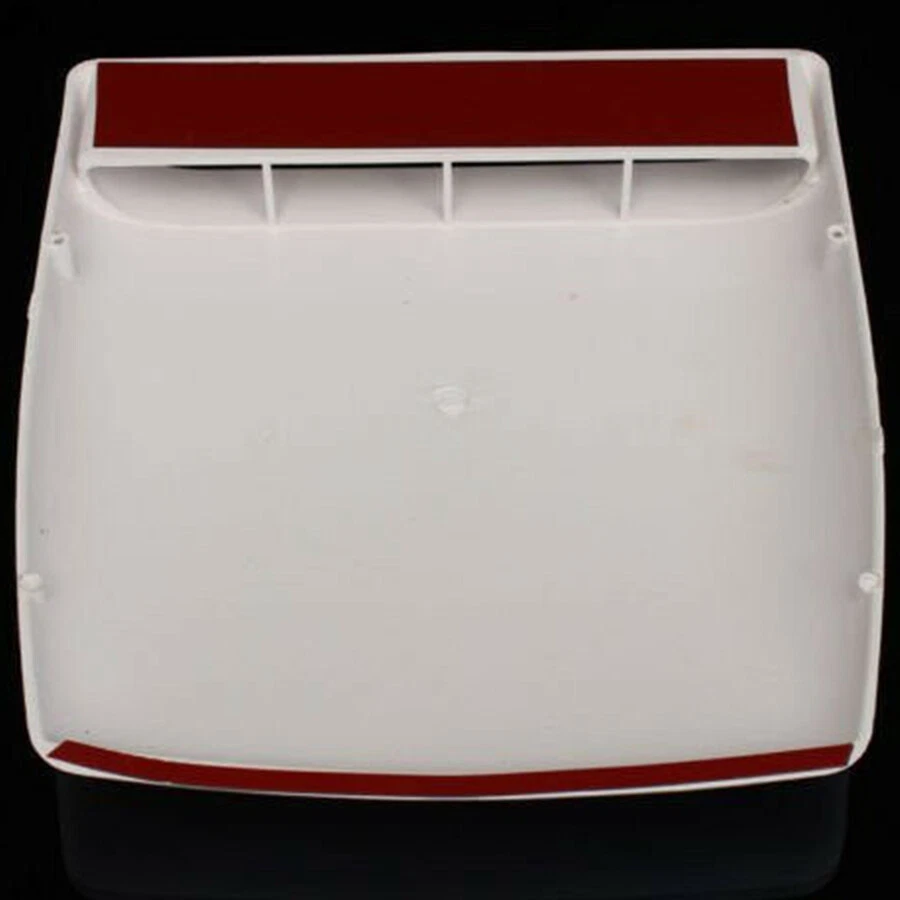 Accesorio de cubierta de capó de ventilación de flujo de aire de carreras de plástico ABS blanco Foto 4 de 4