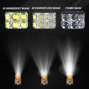 Auxbeam 52" LED Light Bar Off-Road Driving Lights Spot Flood For Ford F250 F350 Foto 3 de 4